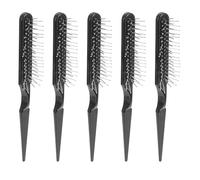 Alipis 5 peines de de rata: cepillo para pelucas, cepillo para cardar, para peinar y seccionar el cabello, peine de raya negra para mujeres y hombres, herramienta para trenzar y peinar el cabello.