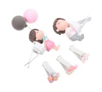 Alipis 5 Piezas Adornos para Coche Clip de Ventilación Aromático para Interior de Automóvil Decoración de Coche con Globos y Flores para Amantes Coches Incluye Adicionales