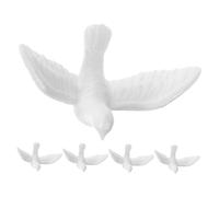 Alipis 5 Piezas De Adornos De Paloma White Pequeña Decoración En Miniatura Decoración De Pájaros Pájaro Falso Mini Figura De Paloma Estatua Decorativa Decoración De Palomas Cosas