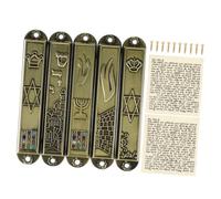 Alipis 5 Piezas De Artesanías Bendición Poste De Puerta Decoración Religiosa Decorativa Pequeña para Ancianos Autobiografía Católica Gong Placa De