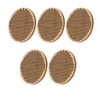 Alipis 5 Piezas de Virutas de Madera para Punto de Cruz Mini Redondas de 5 Cm, Tablero DIY para Manualidades, Accesorios Portátiles para Costura y Decoración Creativa