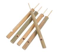 Alipis 5 Piezas Flauta Llamador de Pájaros de Bambú Instrumento Manual con de Tailandés Fácil de Usar para Excursiones Jardines Bosques y Granjas