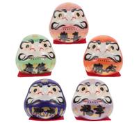 Alipis 5 Piezas Mini Figura Japonesa de Cerámica, Huevo Decorativo | Decoración de Mini Figuras, Estilo Tierno y Juguetón, Obsequio para Oficina, Detalles Finos