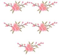 Alipis 5 piezas Parches de Bordados Plancha Unidades para Ropa Jeans Mochilas y Reparación Decorativa