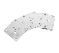 Alipis 5 Piezas Placas de Fijación para Asiento y Patas de Mesa en Hierro Plata, Ligeras y Resistentes para Reparación y Montaje de Muebles y Sofás