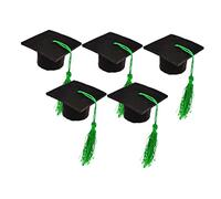 Alipis 5 Piezas Tapa de Botella de doctorado matraz de muñeca tapón de Vino y Botella minibotellas con Corcho petacas Bebiendo Mini Botellas Portada Doctoral Mini Gorra de doctorado Green