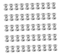 Alipis 50 juegos Kit Tornillos para Encuadernación y Decoración DIY Cuero Remaches para Álbumes de Fotos Resistentes y Fáciles de Instalar para Manualidades y Trabajos