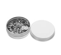 Alipis 50 Piezas Cierres de Pasador de Bloqueo de Latón Color Plata Caja de Almacenamiento, Repuestos para Broches de Solapa, Sombreros, Insignias y Manualidades, Cierres