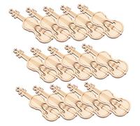 Alipis 50 piezas Recortes de Violín de Madera sin Terminar para Manualidades DIY Colgantes Decorativos Creativos para Pintar Adornos Sueltos de Madera para Proyectos Artísticos