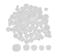 Alipis 500 Piezas Tapones para Sal y Pimienta Tapón Reemplazo Plástico Transparente ID Tapones Redondos para Botellas y Frascos Tapón Antipolvo Reutilizable para Cocina