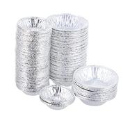 Alipis 500 piezas Unidades Moldes para Tartaletas de Aluminio de Alimenticio y Resistentes al Horno para Cupcakes Mini Tartas y Muffins Horneado Uniforme para Repostería Profesional y