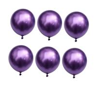 Alipis 50piezas Globos De Látex Metalizados De Negros Para Fiestas Decoración Bodas Cumpleaños Showers Reuniones Festivales Morados