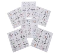 Alipis 57 Piezas Guía de Acordes de Guitarra para Principiantes 57 Hojas de Pvc y Papel, Fácil de Leer, Caja de Almacenamiento para Práctica y Desarrollo Acelerado