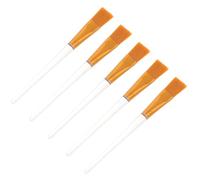 Alipis 5piezas Cepillo Para Mascarilla Facial De Unidades Herramientas De Maquillaje y Cosmético Mango Transparente y Cabeza De Cepillo Amarilla Para Aplicar Mascarillas El Rostro