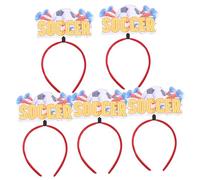Alipis 5piezas Diadema De Fútbol Para Fans De Accesorios De Cabello Para Celebraciones Deportivas Diseño De Fútbol y De Soccer
