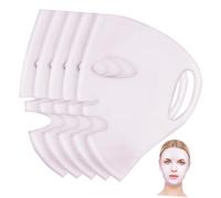 Alipis 5piezas Máscara De Silicona Reutilizable Funda De Silicona Para Mascarilla Facial Hidratante y Antievaporación Unidades Color Rosa