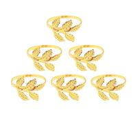 Alipis 6 Anillos Dorados para Servilletas de Aleación Elegante para Decoración de Mesa en Fiesta y Hogar