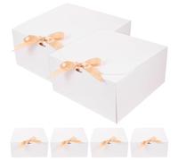Alipis 6 Cajas De Lazo Para Embalaje De Pasteles Con Tapa Suministros De Decoración Cuadrados Caja De Regalo De Papel De Postre Para Pasteles De Varias Capas Pasteles Pasteles