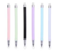 Alipis 6 Lápices Eternos sin Tinta Lápices de Dibujo sin Necesidad de Sacapuntas Colores Pastel Morado para Estudiantes Oficina y Reutilizables