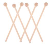 Alipis 6 Mazos de Percusión de Madera Punta en Bola para Xilófonos y Marimbas, Accesorios Ideales para Enseñanza Musical y Desarrollo del Talento Artístico