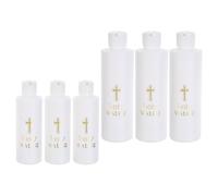 Alipis 6 Piezas Botella de Agua Sacramental Portátil de 250ml Diseño de Cruz Elegante y Material Pe para Uso Devocional en Pascua y Viajes