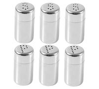 Alipis 6 Piezas Casilla de condimento portátil bote de condimento jarra de sal recipiente de sal Silver