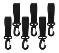 Alipis 6 Piezas Ganchos para Cochecitos, Gancho Colgante para Cochecito, para Bolsas de Pañales y Compras, Negro, Poliéster y Plástico, Viaje, Mamá