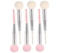 Alipis 6 piezas Pinceles Duales de Esponja para Maquillaje Multiusos Aplicadores Pequeños y Ligeros para Cejas Rimel y Base Herramientas Cosméticas Portátiles para Viaje Colores Blanco y