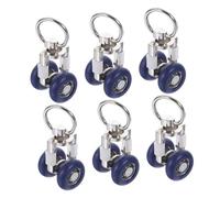 Alipis 6 Piezas polea de Pista Accesorios habitacion Puerta correderas cortnas polines Ganchos para Cortinas Kiosko Corredor de Pista de Cortina Planeador de Cortina Educación física Blue