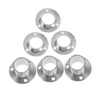 Alipis 6 Piezas Soporte para Barra de Armario de Acero Inoxidable Base de Brida de Montaje Superficie Soporte Resistente para Barra Redonda para Colgar Ropa y Cortinas Uso Armarios y