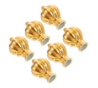 Alipis 6 Piezas Tapas Decorativas para Barras de Cortina Remates Modernos para Varillas de Cortina Accesorios para Protección Antisuciedad Finales Elegantes para Decoración de Ventanas