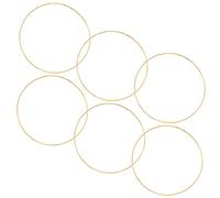 Alipis 6piezas Anillos De Macramé Círculos De Anillo De Campana De Viento Marco Resistente Accesorios Para Hacer y Decorar