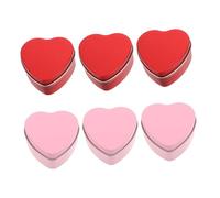 Alipis 6piezas Cajas Metálicas Forma De Rojo Para San Valentín Con Tapa Contenedores Vacíos Para Joyería y Para Sorprender Queridos Ocasiones Especiales