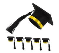 Alipis 6piezas Mini Birretes De Graduación Decoración para Botellas De Fiesta Tapas para Botellas De Vino