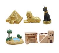 Alipis 6piezas Modelo De Pirámide Egipcia Miniatura De Figuras De Esfinge Egipcia para Decoración De Estilo Antiguo Egipcio para Escenarios De Mesa De Adornos Creativos y Recuerdos De Via