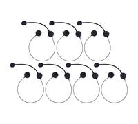 Alipis 7 Auriculares Falsos Micrófono Negro para Cosplay y Disfraces, Accesorio de Fiesta Retro 7 Piezas, Adecuado para Actuaciones y Decoración de Carnaval
