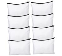 Alipis 8 Juegos Lona con Cremallera para Sublimación Neceser de Maquillaje DIY Contenedor Térmico para Cosméticos y Artículos de Papelería Bolsa Multifuncional para Viaje y