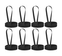 Alipis 8 Muñequeras de Árbitro de Fútbol Pulseras de Equipo de Árbitro de Fútbol Poliéster Negras Agarre Seguro y Práctico en Partidos Deportivos