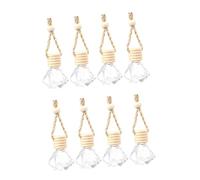 Alipis 8 piezas Botellas de Perfume Vacías Colgantes de Aromaterapia para Coche Decoración Creativa y Elegante Difusor de Fragancia para Aliviar Estrés y el Vehículo