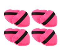 Alipis 8 piezas Puff de Maquillaje Forma de Corazón con Cinta Esponjas Cosméticas para Polvo Suelto Aplicador Profesional Lavable para Mujeres