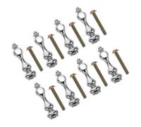 Alipis 8 Piezas Tapas de Metal para Barandillas de Vidrio Conectores Decorativos para Muebles de Accesorios para Railing y Gabinetes Acabado Elegante y Duradero