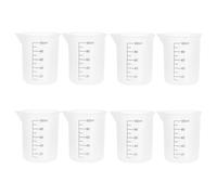 Alipis 8 Tazas Medidoras de Silicona de 100 Ml con Resistencia al Calor Desgarro para Proyectos Hechos a Mano y Manualidades DIY