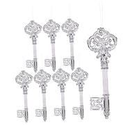 Alipis 8 Uds Colgante De Llave De Navidad Decoraciones para Llaves Adornos De Árbol De Navidad Adornos Colgantes para Árbol De Navidad Favores De Fiesta De Navidad Etiqueta De