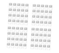 Alipis 80 Piezas Mini Botellas de Vidrio Transparente con Tapa de Aluminio Roscada de Frascos Pequeños para Almacenamiento Manualidades DIY Joyería y Decoración para Fiestas