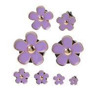 Alipis 8piezas Clip Perfume Coche Unid Flores Moradas Clips Ventilación Difusor Recargable Decoración Automóvil