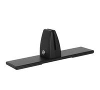 Alipis Abrazadera de Soporte en T para Mampara de Oficina Base Plana Negra sin Taladro Aleación de Aluminio Clip Móvil para Separador de Escritorio y Panel Acrílico Accesorio