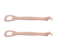 Alipis Abridor de Botellas de Cerveza Plano 2 Unidades Acero Inoxidable 304 Oro Rosa, Removedor Manual de Tapas para Cocina, Bar y Exteriores, Juego de Abridores de Botellas Resistentes