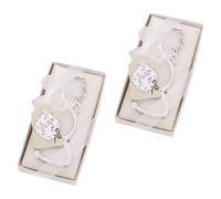 Alipis Abridor de Botellas para Bodas de Aleación de Zinc, Diseño 8 Eterno en Plata, Juego de 2 Unidades Portátil para Fiestas y Decoración de Cumpleaños