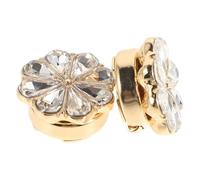 Alipis Accesorios de Joyería Elegantes Gemelos en Aleación Dorada Diseño de Floral y Cristales Brillantes Pack de 2 Piezas para Camisa Mujer para Tuxedo y Ropa Formal Femenina