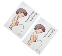 Alipis Adhesivo para Tapa de Inodoro Frase Divertida 2 Piezas 20X30 CM Autoadhesivo para Baño Infantil Pegatina para Entrenamiento para Ir al Baño Decoración Práctica y Segura